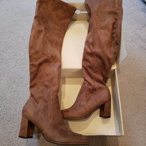 Over the knee beautiful suede leather boots